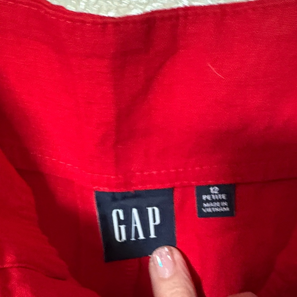 Gap Red Wide-Leg Women’s Pants petite - Picture 6 of 7